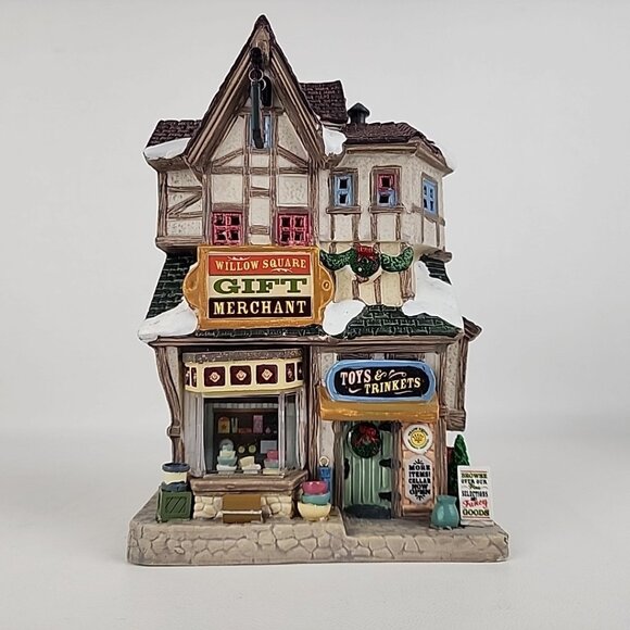Lemax Other - Lemax Willow Square Gift Merchant  95523 Christmas Village Toys Trinkets Rare